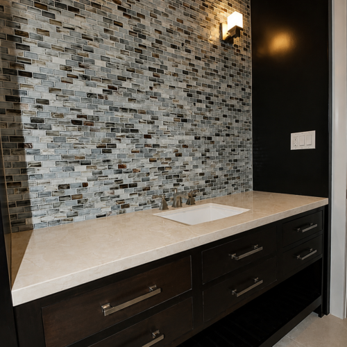Project Archive bath modern bathroom vanity with mosaic tiles.webp