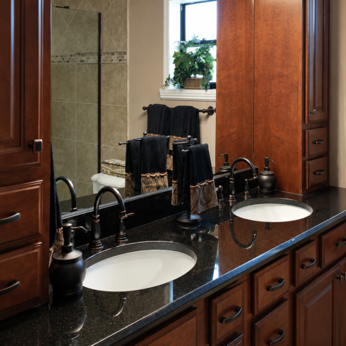 Project Archive bath modern bathroom with sleek wooden vanity.webp