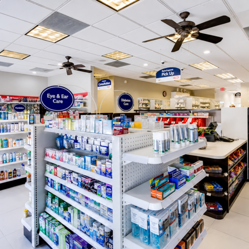 Project Archive commercial bright and tidy pharmacy interior