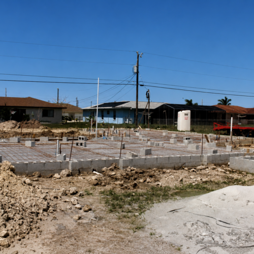 Project Archive custom home construction site preparation in suburbia