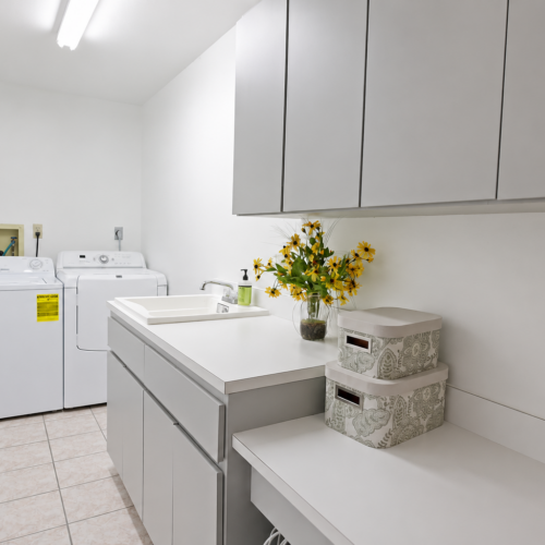Project Archive custom home modern minimalist laundry room details