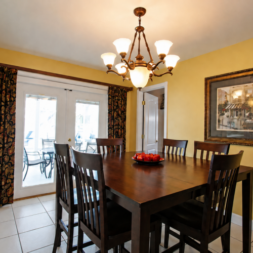 Project Archive custom home warm and elegant dining room scene