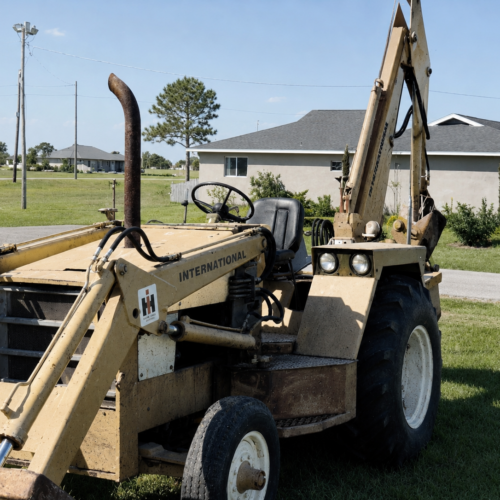 The Tradewind Legacy old tractor parked in the suburbs
