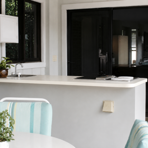 Project Archive outdoor minimalist kitchen with natural light