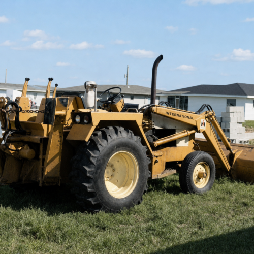 The Tradewind Legacy utility tractor in suburban yard